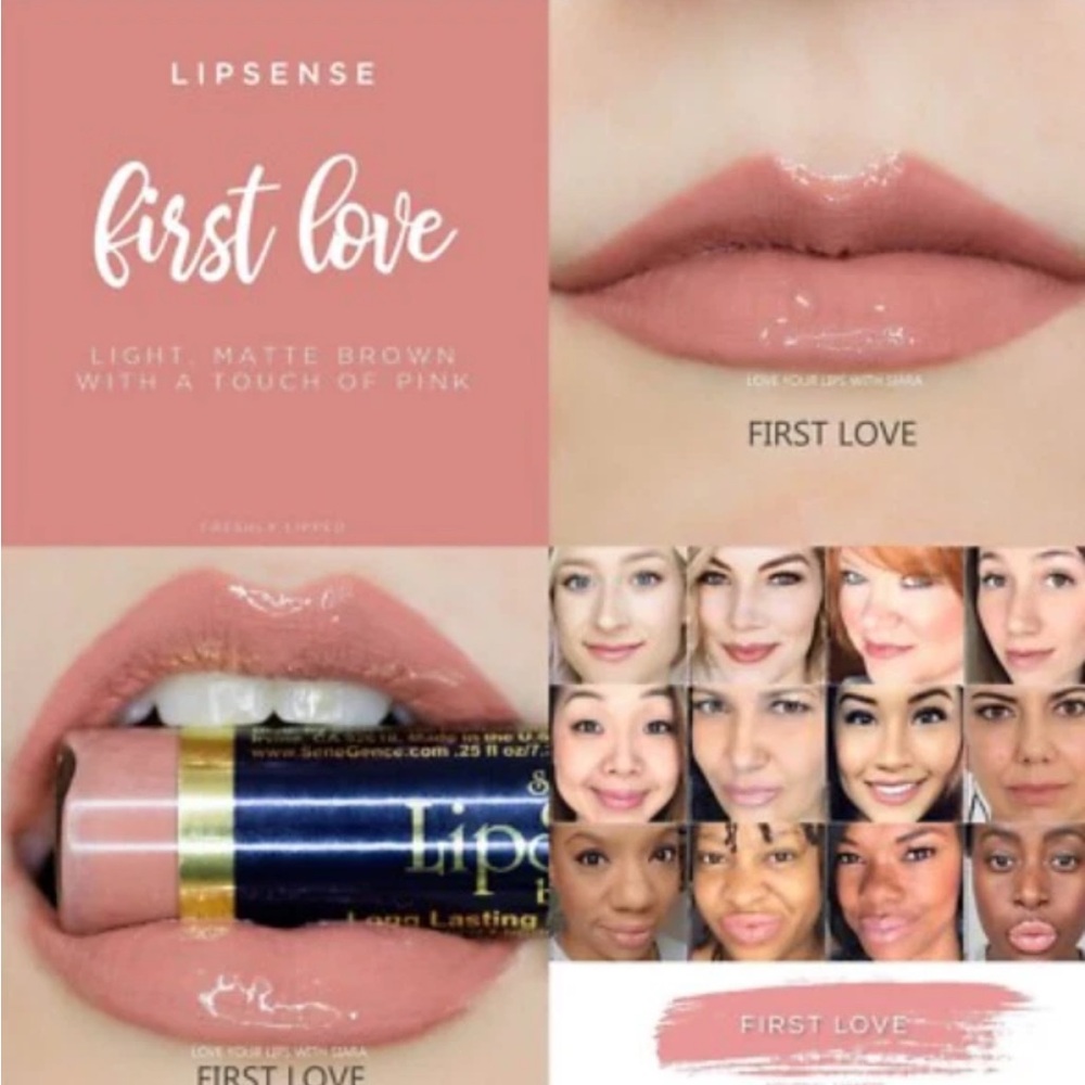 LipSense First Love Lip Color - Light Matte Brown with Pink
